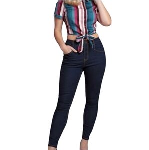 US8 NWOT Collectif Angela High Waist Blue Jeans